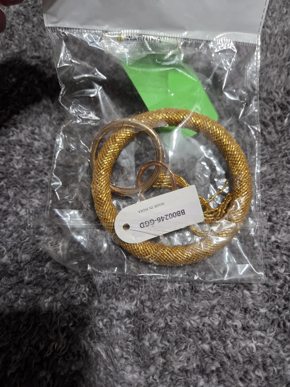 Gold Circle Tassle Keyring